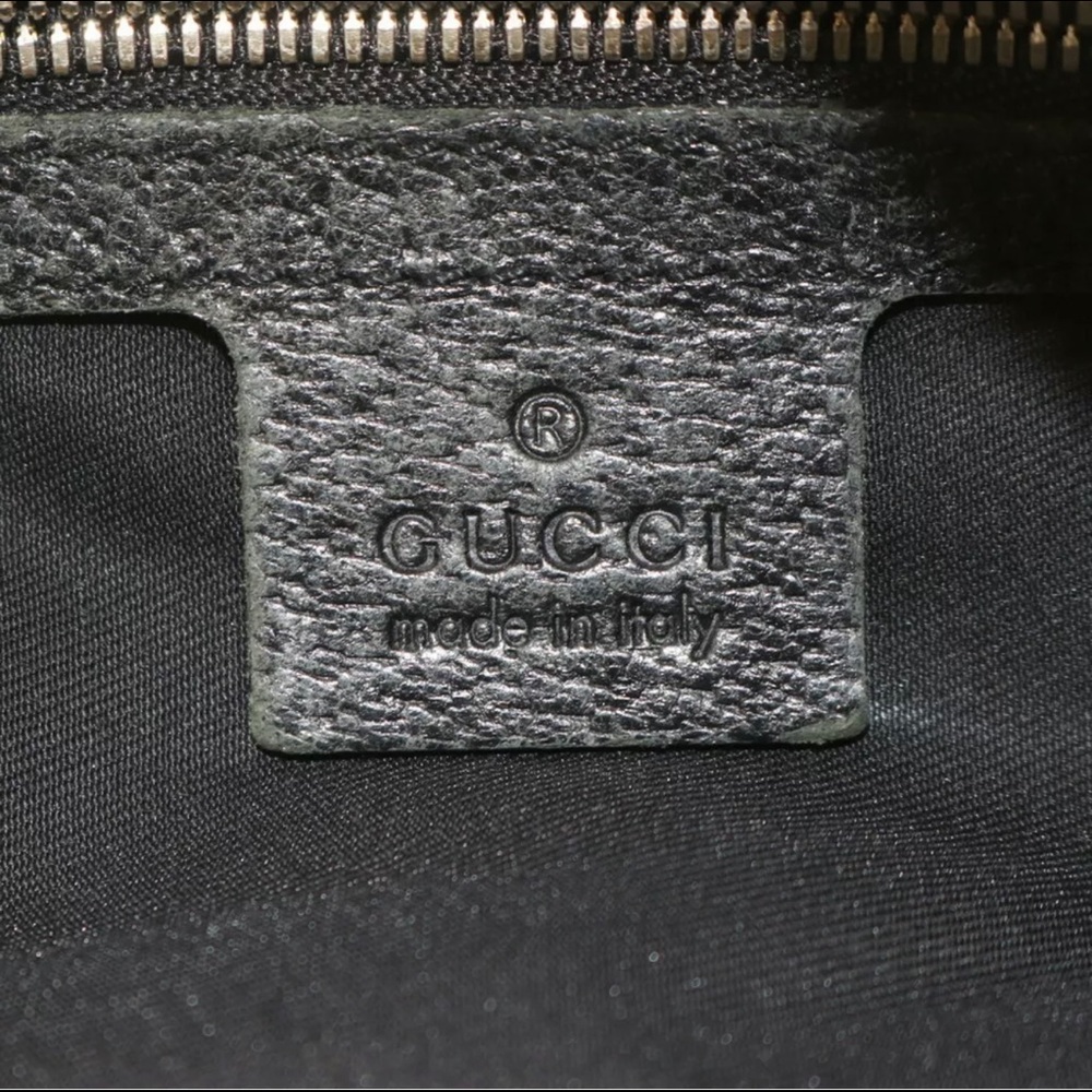 Gucci Hobo Bag %100 Authentic Black Canvas - Picture 11 of 16